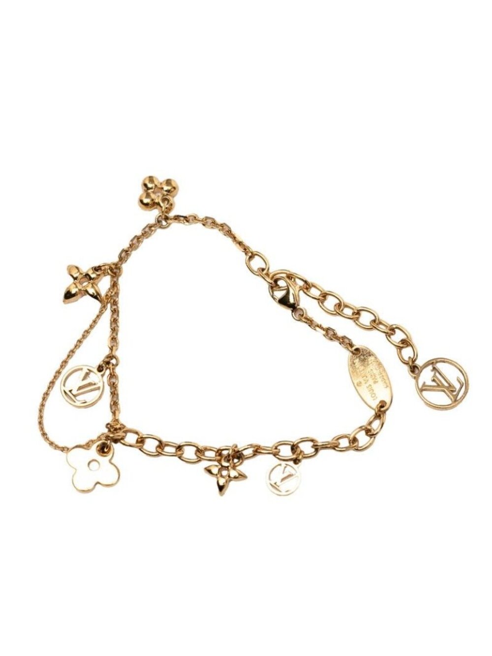 Louis Vuitton Bracelet Blue Ming Chain Gold Plated - Picture 2 of 6